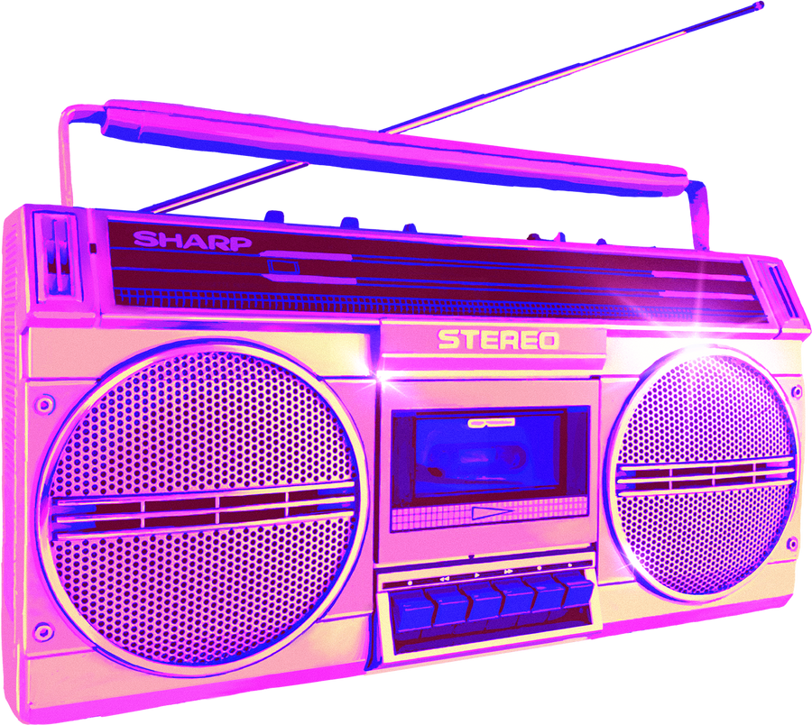 Shiny Glossy 80s Boombox 